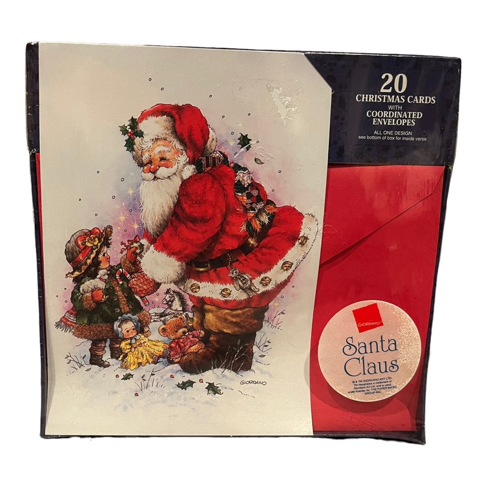 20 Santa Christmas Cards & Envelopes Boxed by Paper Magic
